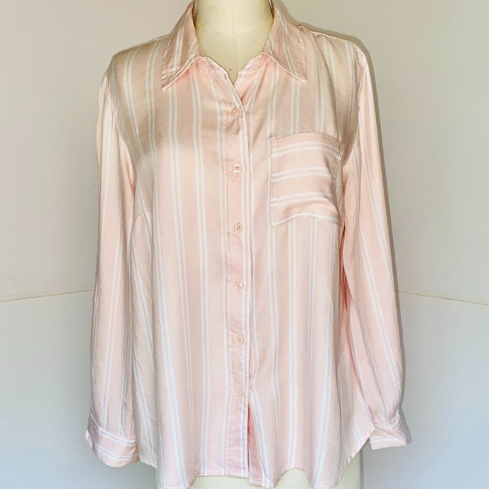 Style & Co - Long Sleeve Striped Blouse